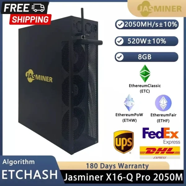 NEW JASMINER X16-Q Pro 2050MH 520W 8G ETC OCTA ZIL